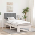 Upholstered Bed Frame Light Grey 90 x 190 cm