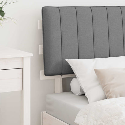 Bedframe met Gevoerd Hoofdgedeelte Lichtgrijs 75 x 190 cm