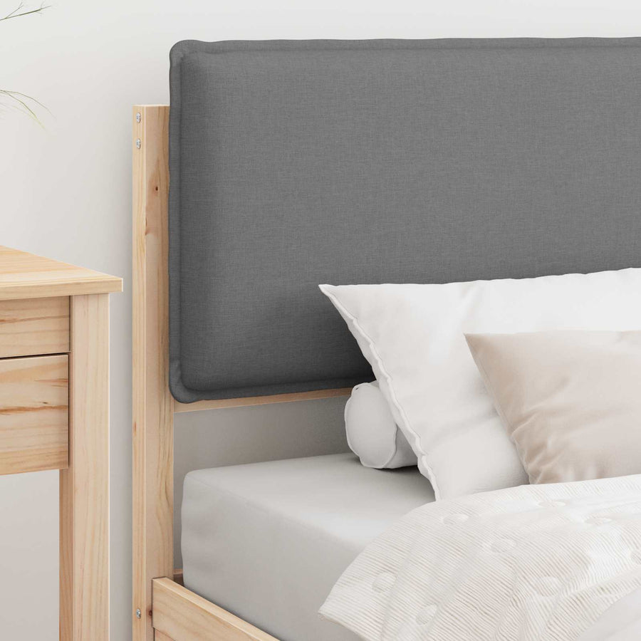 Bedframe met Gevoerd Hoofdgedeelte Lichtgrijs 100 x 200 cm