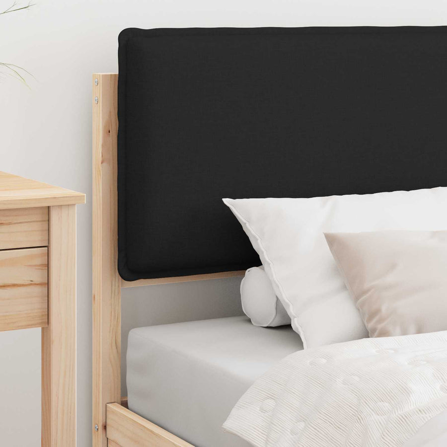Bedframe met Gevoerd Hoofdgedeelte Zwart 80 x 200 cm