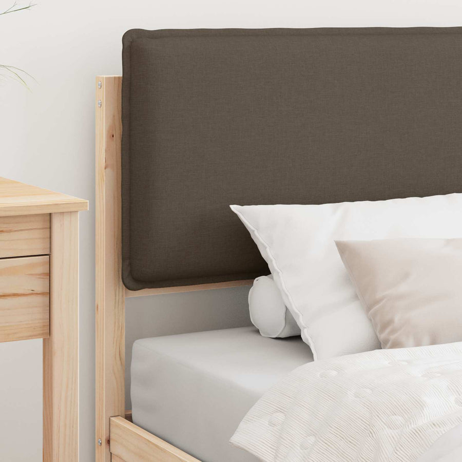 Bedframe met Gevoerd Hoofdgedeelte Taupe 90 x 190 cm