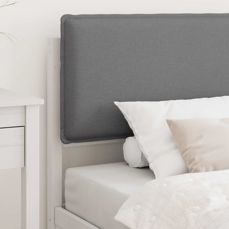 Bedframe met Gevoerd Hoofdgedeelte Lichtgrijs 75 x 190 cm
