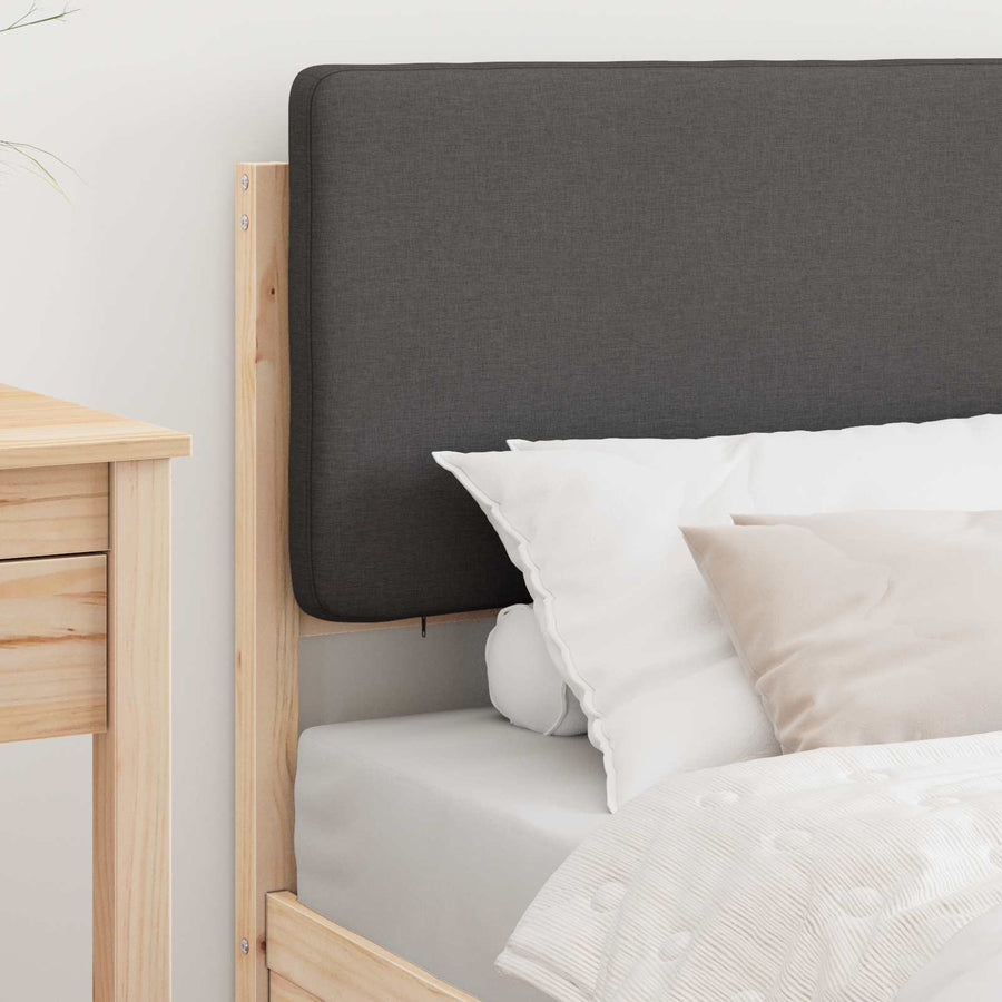 Bedframe met Gevoerd Hoofdgedeelte Donkergrijs 100 x 200 cm