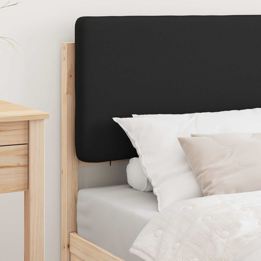 Bedframe met Gevoerd Hoofdgedeelte Zwart 80 x 200 cm