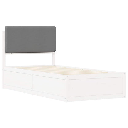 Bedframe met Gevoerd Hoofdgedeelte Lichtgrijs 80 x 200 cm