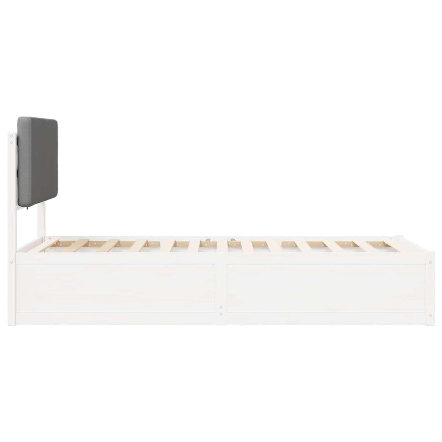 Bedframe met Gevoerd Hoofdgedeelte Lichtgrijs 80 x 200 cm