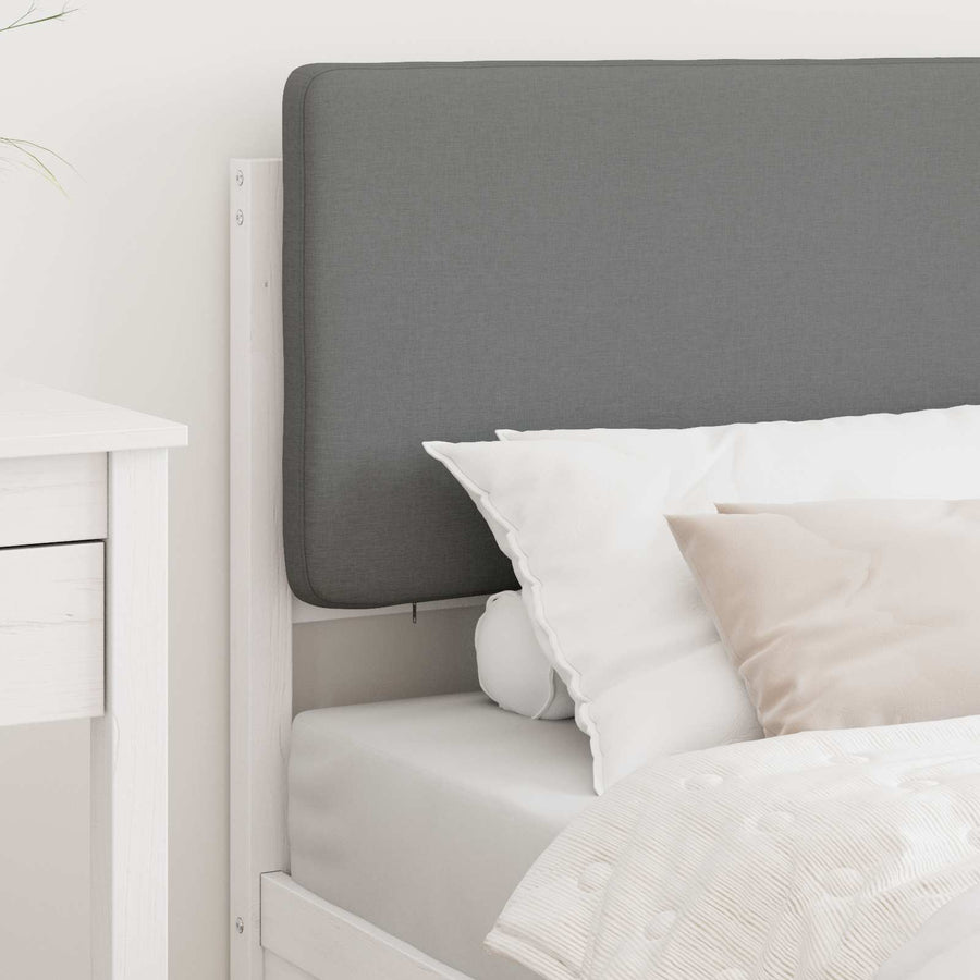 Bedframe met Gevoerd Hoofdgedeelte Lichtgrijs 90 x 190 cm