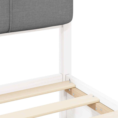 Bedframe met Gevoerd Hoofdgedeelte Lichtgrijs 100 x 200 cm