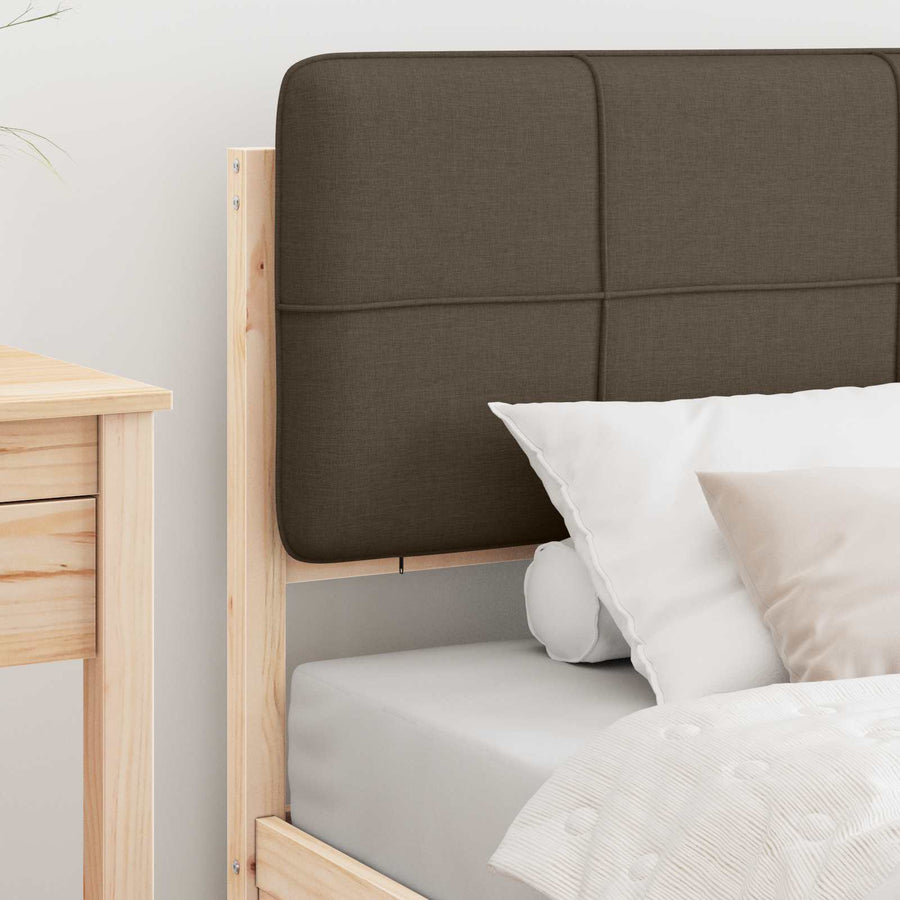 Bedframe met Gevoerd Hoofdgedeelte Taupe 90 x 200 cm
