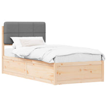 Bedframe met Gevoerd Hoofdgedeelte Lichtgrijs 80 x 200 cm
