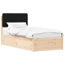 Bedframe met Gevoerd Hoofdgedeelte Zwart 80 x 200 cm