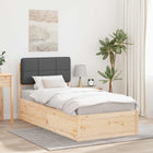 Upholstered Bed Frame Dark Grey 75 x 190 cm