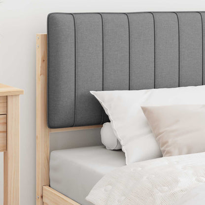 Bedframe met Gevoerd Hoofdgedeelte Lichtgrijs 100 x 200 cm