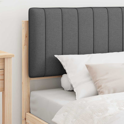 Bedframe met Gevoerd Hoofdgedeelte Donkergrijs 100 x 200 cm
