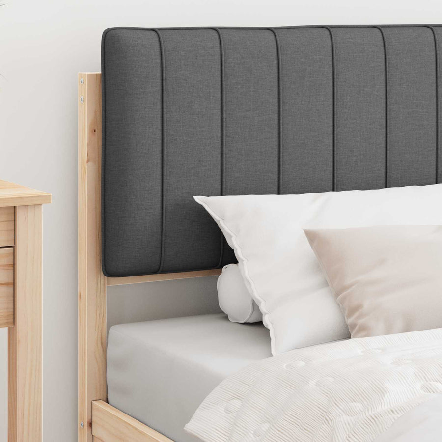 Bedframe met Gevoerd Hoofdgedeelte Donkergrijs 100 x 200 cm