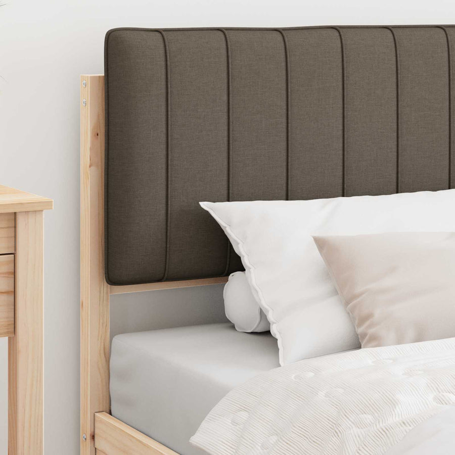 Bedframe met Gevoerd Hoofdgedeelte Taupe 100 x 200 cm