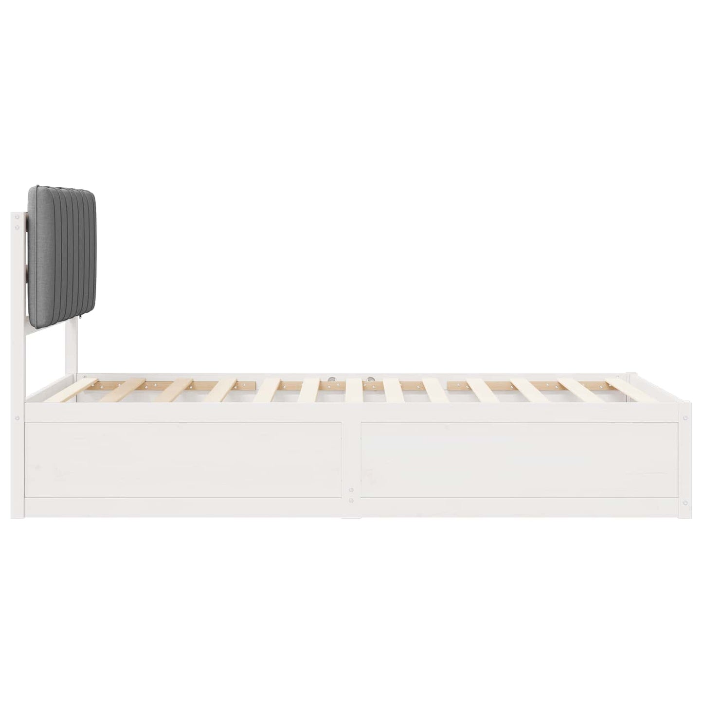 Bedframe met Gevoerd Hoofdgedeelte Lichtgrijs 100 x 200 cm