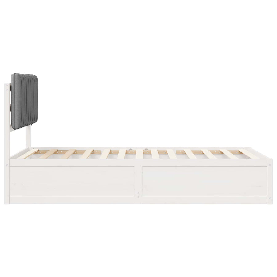 Bedframe met Gevoerd Hoofdgedeelte Lichtgrijs 100 x 200 cm