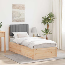 Bedframe met Gevoerd Hoofdgedeelte Lichtgrijs 80 x 200 cm