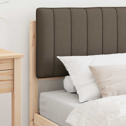 Bedframe met Gevoerd Hoofdgedeelte Taupe 90 x 190 cm