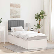 Bedframe massief grenenhout lichtgrijs 195x80 cm