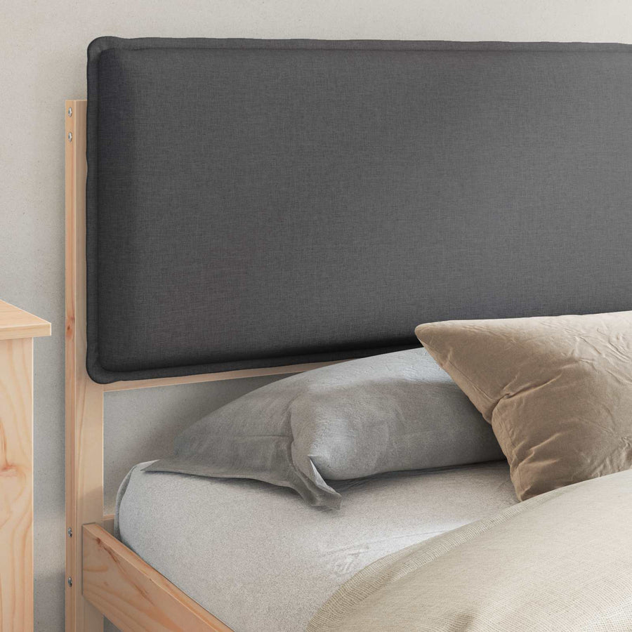 Bedframe met Gevoerd Hoofdgedeelte Donkergrijs 180 x 200 cm