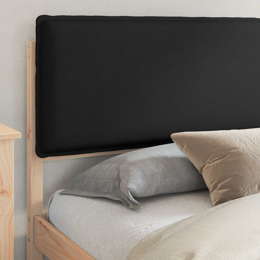 Bedframe met Gevoerd Hoofdgedeelte Zwart 180 x 200 cm