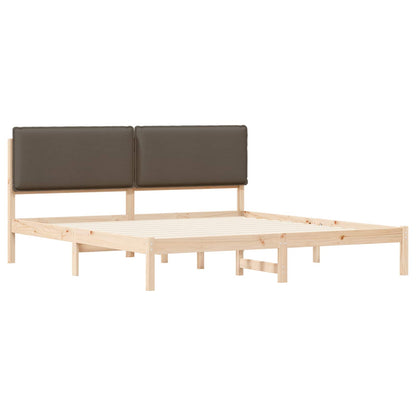 Bedframe met Gevoerd Hoofdgedeelte Taupe 180 x 200 cm