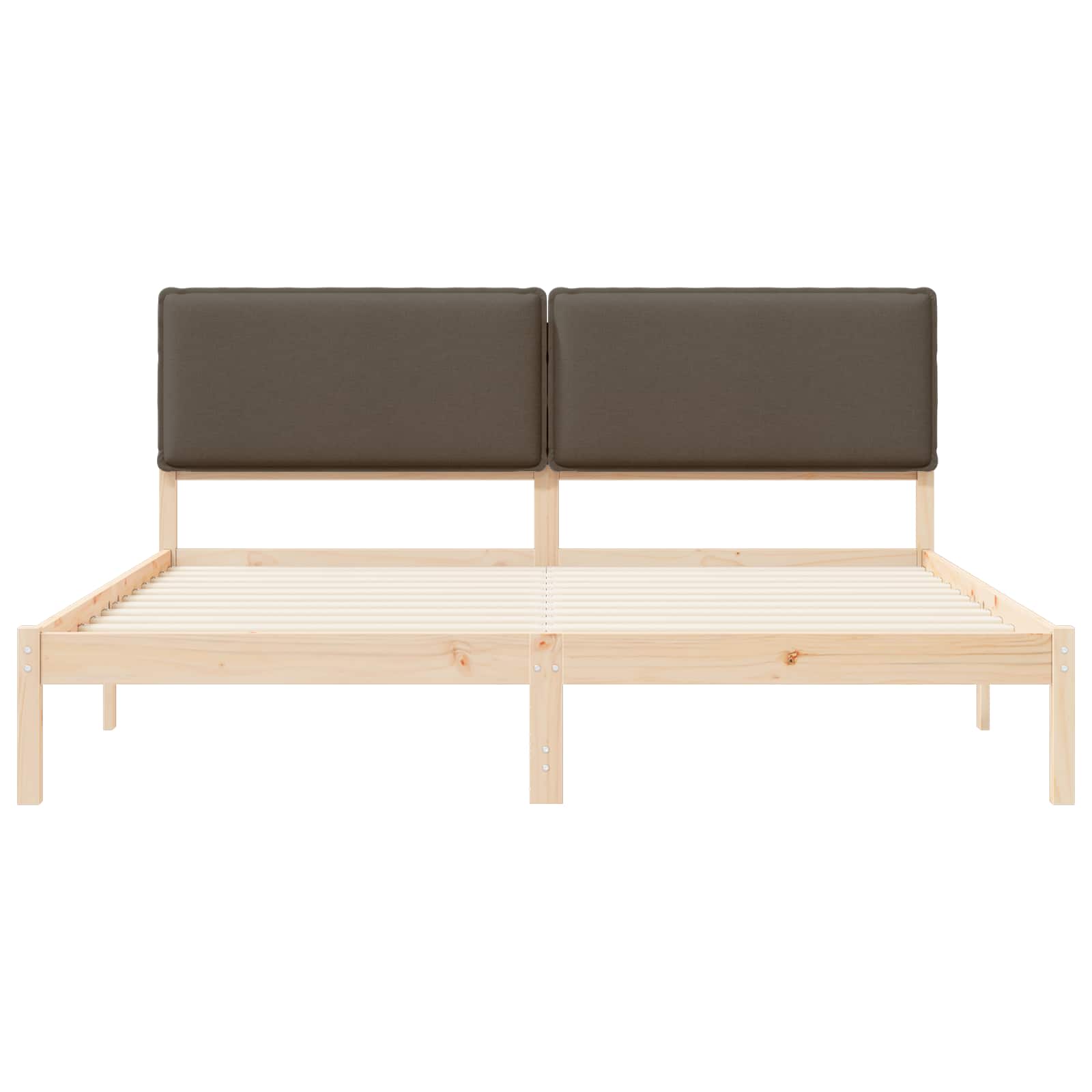 Bedframe met Gevoerd Hoofdgedeelte Taupe 180 x 200 cm