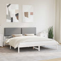 Fabric Platform Bed Light Grey 180 x 200 cm