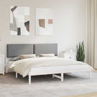 Fabric Platform Bed Light Grey 180 x 200 cm