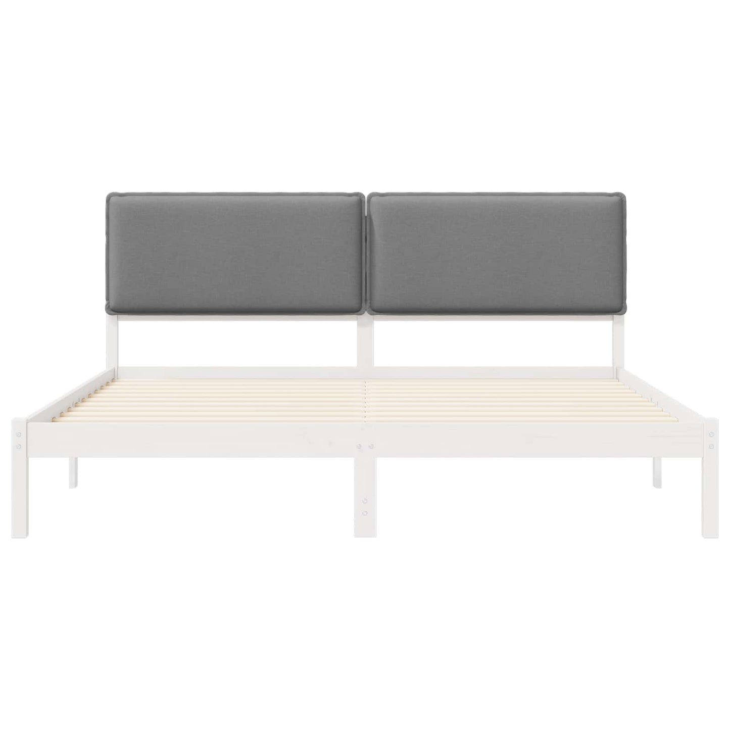Bedframe met Gevoerd Hoofdgedeelte Lichtgrijs 180 x 200 cm