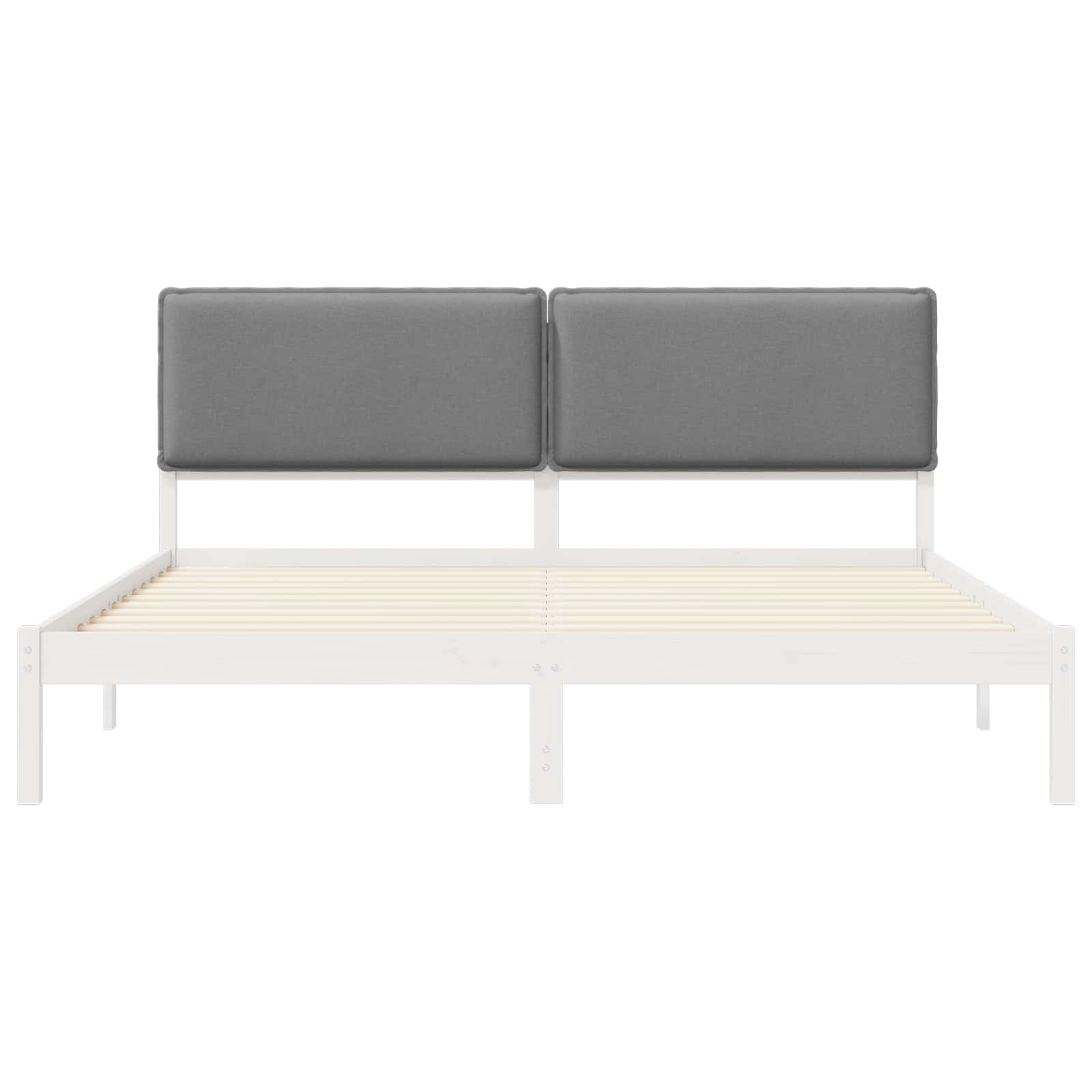 Bedframe met Gevoerd Hoofdgedeelte Lichtgrijs 180 x 200 cm