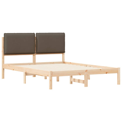 Bedframe met Gevoerd Hoofdgedeelte Taupe 150 x 200 cm