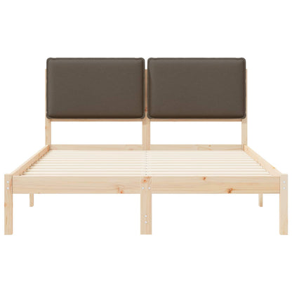 Bedframe met Gevoerd Hoofdgedeelte Taupe 150 x 200 cm
