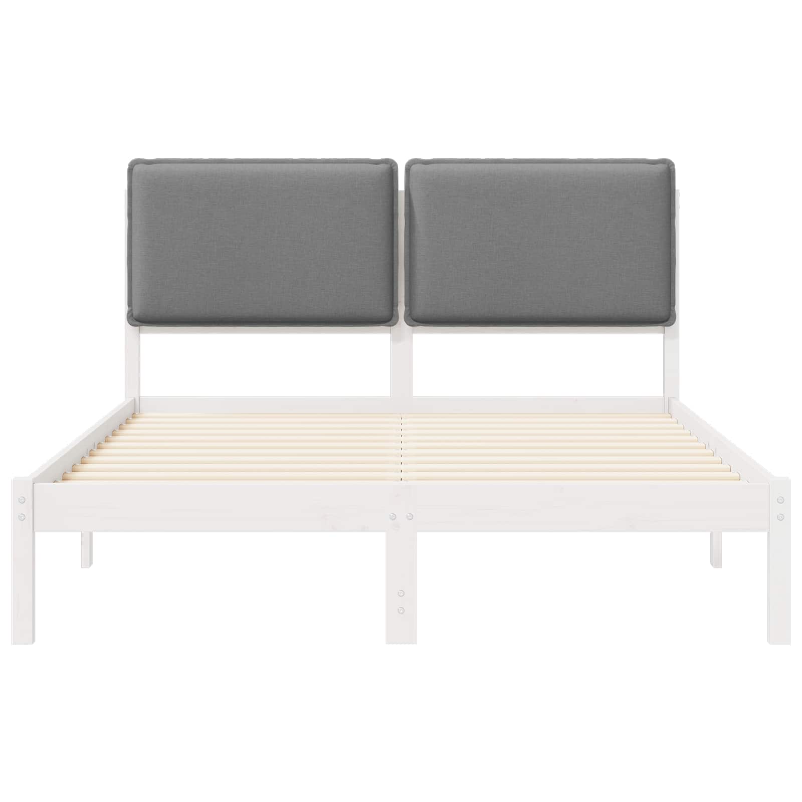 Bedframe met Gevoerd Hoofdgedeelte Lichtgrijs 150 x 200 cm