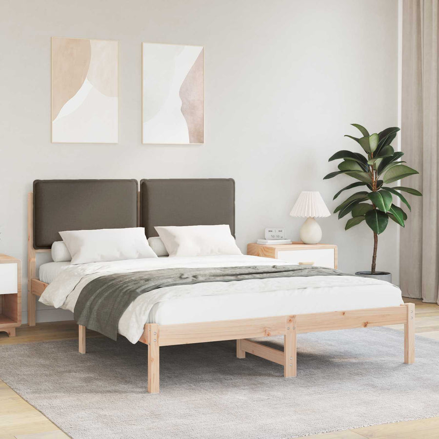 Bedframe met Gevoerd Hoofdgedeelte Taupe 120 x 190 cm