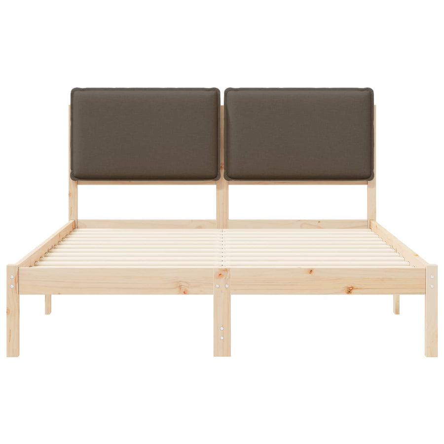 Bedframe met Gevoerd Hoofdgedeelte Taupe 120 x 190 cm