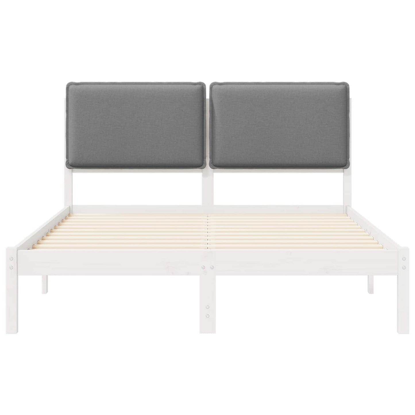 Bedframe met Gevoerd Hoofdgedeelte Lichtgrijs 120 x 190 cm