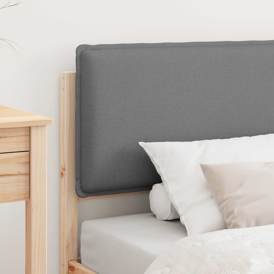 Bedframe met Gevoerd Hoofdgedeelte Lichtgrijs 100 x 200 cm