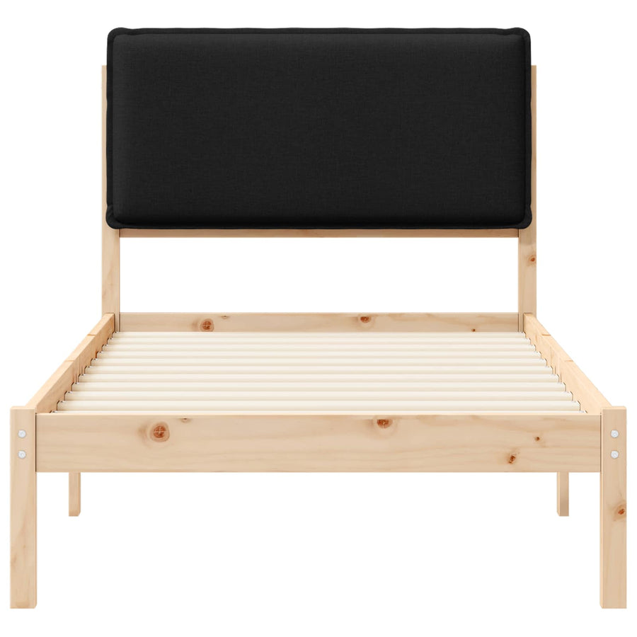 Bedframe met Gevoerd Hoofdgedeelte Zwart 100 x 200 cm