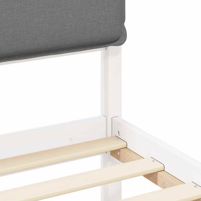 Bedframe met Gevoerd Hoofdgedeelte Lichtgrijs 100 x 200 cm