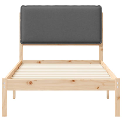 Bedframe met Gevoerd Hoofdgedeelte Donkergrijs 80 x 200 cm