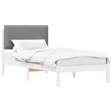 Bedframe met Gevoerd Hoofdgedeelte Lichtgrijs 80 x 200 cm