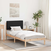 Bedframe massief grenenhout zwart 90x190 cm