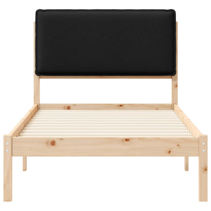 Bedframe met Gevoerd Hoofdgedeelte Zwart 90 x 190 cm