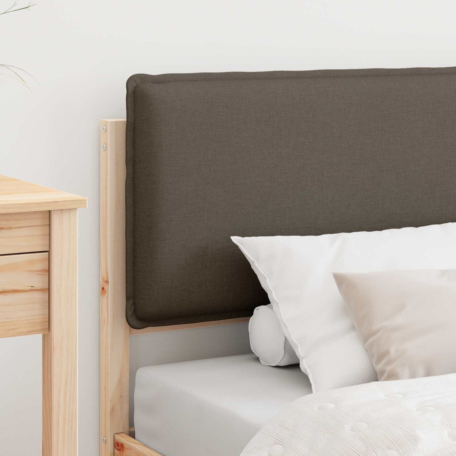 Bedframe met Gevoerd Hoofdgedeelte Taupe 90 x 190 cm