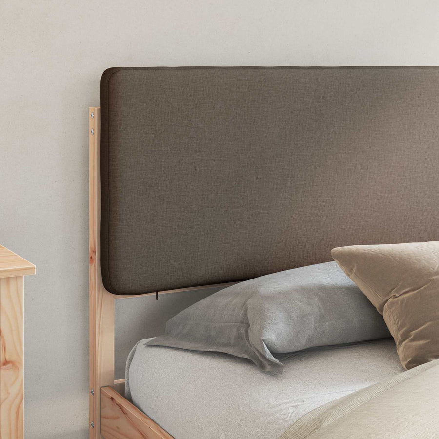 Bedframe met Gevoerd Hoofdgedeelte Taupe 180 x 200 cm