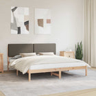 Upholstered Taupe Bed Frame 180 x 200 cm