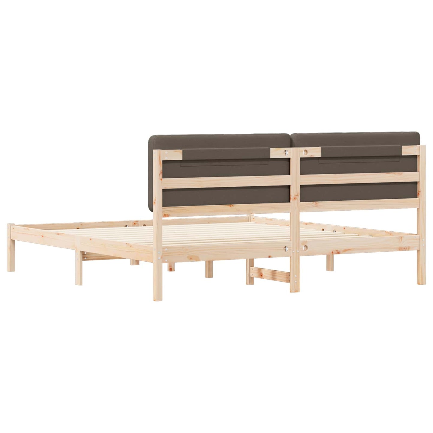 Bedframe met Gevoerd Hoofdgedeelte Taupe 180 x 200 cm